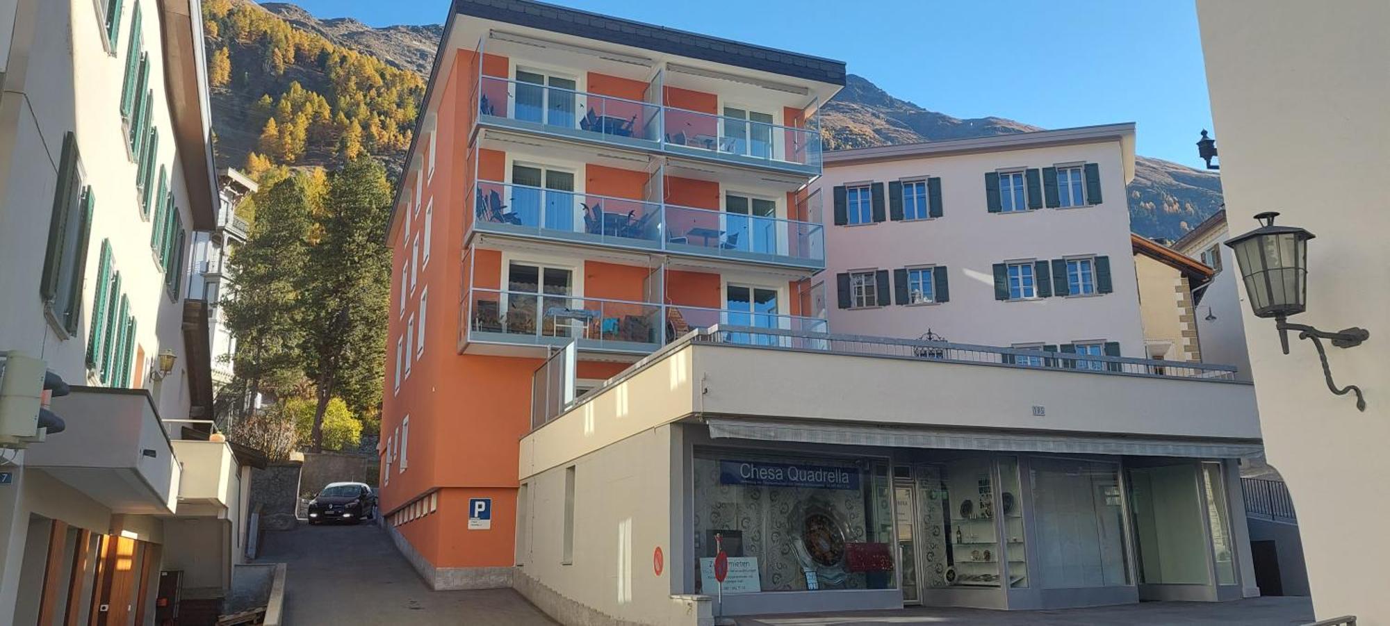 Chesa Quadrella Zimmer Mit Kuechenzeile Inklusive Bergbahnen Im Sommer-Ausser Studio Понтрезина Екстериор снимка