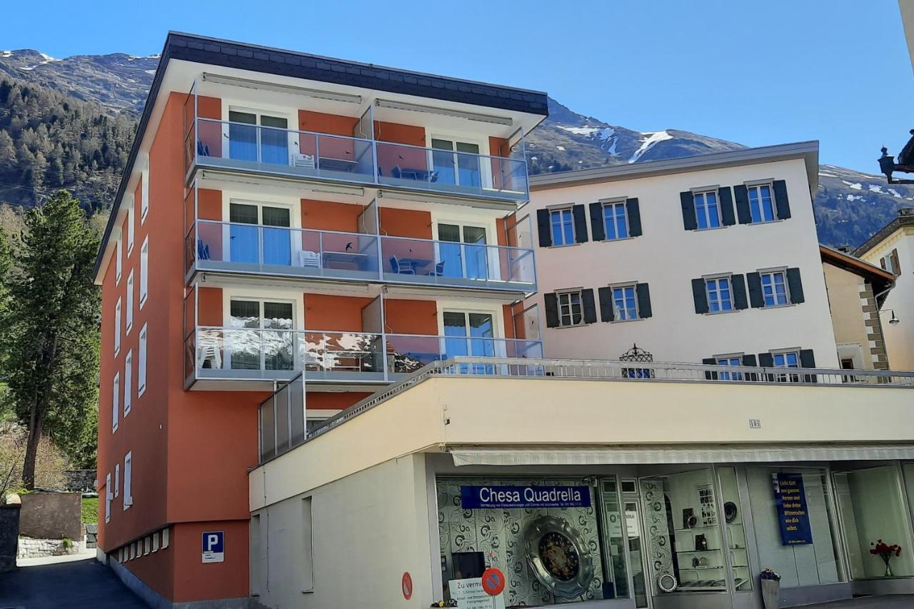 Chesa Quadrella Zimmer Mit Kuechenzeile Inklusive Bergbahnen Im Sommer-Ausser Studio Понтрезина Екстериор снимка